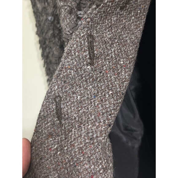 algo switzerland 100% Cashmere Women  Jacket With Sequins Work Size 38 NWOT - Picture 7 of 13